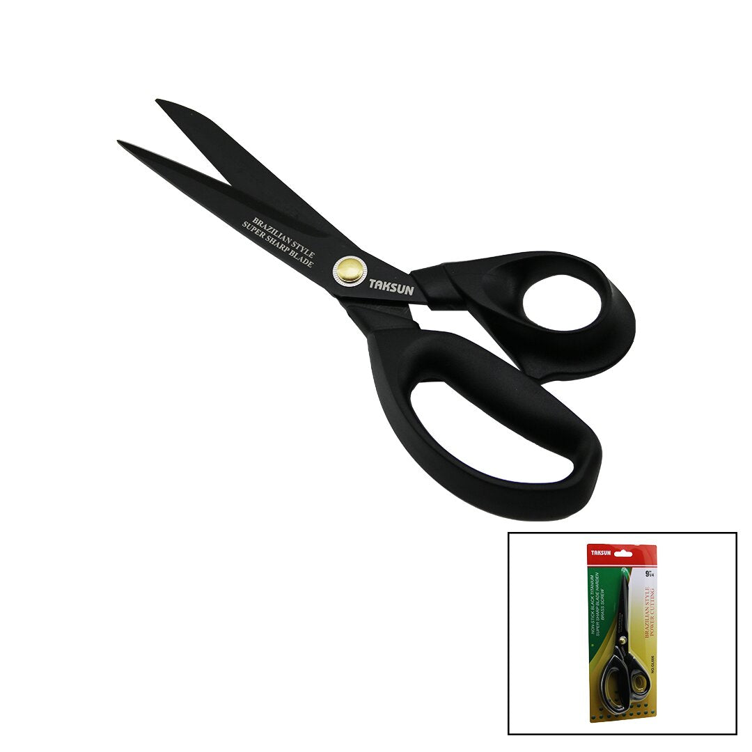 Brezi̇lya Sti̇li̇ Terzi̇ Makasi Si̇yah - Yapişmaz Ergonomi̇k Sap Gl-606 91/4