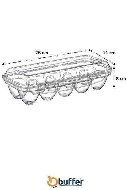 BUFFER® 10 Bölmeli Kilitli Kapaklı Yumurtalık Saklama Kutusu YU110