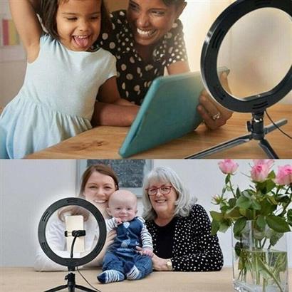 BUFFER® 10inç 26cm Youtube Instagram Tiktok Selfie  Stüdyo Video Fotoğraf Ring Light  Tripod Led Hal