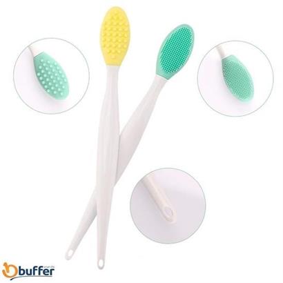 BUFFER® 2 Adet Dudak Fırçası Peeling Etkili Gözenek  Siyah Nokta Temizleyici Akne Giderici Çift Yönl