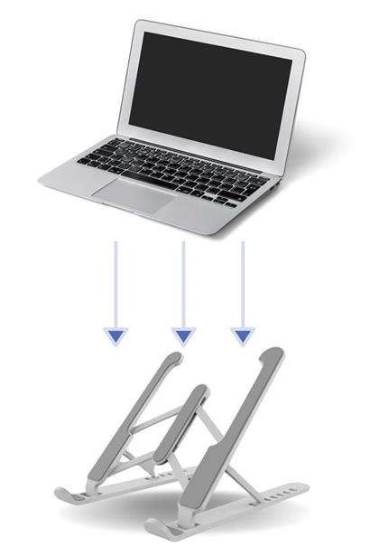 BUFFER® Ayarlanabilir Plastik Dizüstü Destek Tabanı Katlanabilir Taşınabilir Laptop Sehpası Yükselti