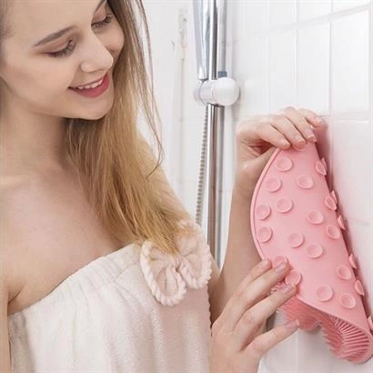 Buffer Çok Amaçlı Esnek Yumuşak Banyo El Ayak Vücut Plastik Duş Matı Plastik Banyo Matı