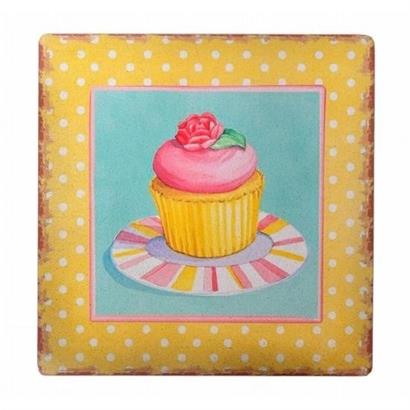 Decoto W n Duvar Panosu 40*40 Cup Cake Muffin Motif'li Duvar Süsü