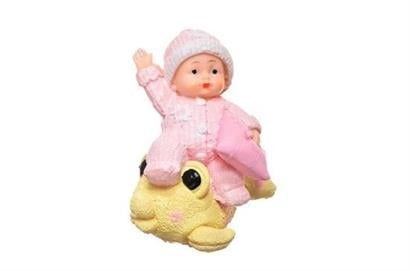 Decoto W n Hediyelik Sevim'li Pembe Bebek Biblo Polyester Süs Eşyası