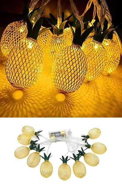 BUFFER® Dekoratif Pilli Pineapple Ananas Pilli Şerit Led Işık (1 Metre)