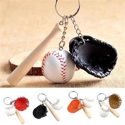 BUFFER® Gerçekçi Beyzbol Tasarımlı Şık Anahtarlık Kolye Çanta Süsü Baseball Keychain