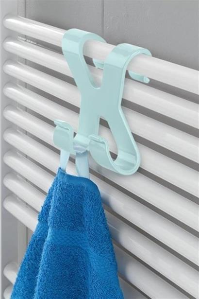 BUFFER® Hang it Pratik Kolay Taşımabilir Havlupan 2 Kancalı Banyo Askısı