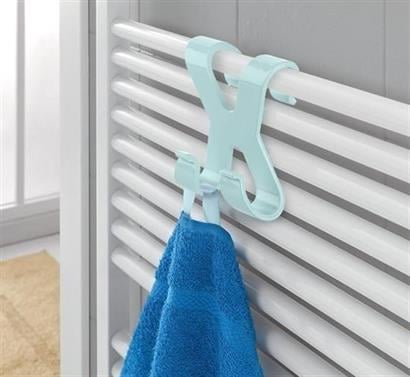 BUFFER® Hang it Pratik Kolay Taşımabilir Havlupan 2 Kancalı Banyo Askısı