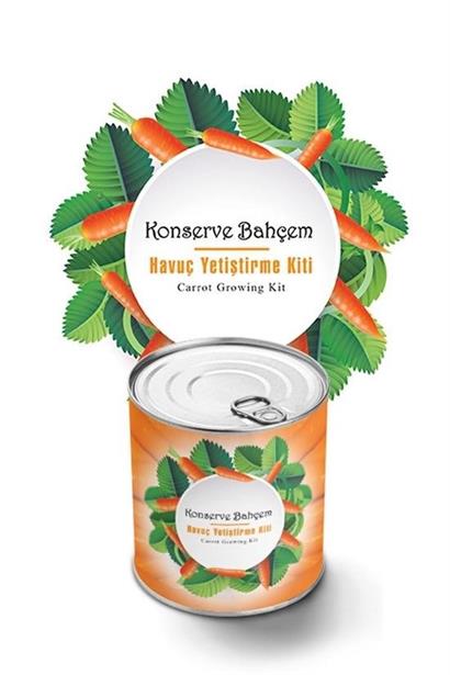 BUFFER® Konserve Bahçem Evde Konservede Havuç Yetiştirme Büyütme Kiti