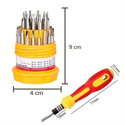 BUFFER® Orta 31 Parça Hassas Tornavida Bits Uç Seti Yumurta Tornavida