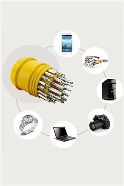 BUFFER® Orta 31 Parça Hassas Tornavida Bits Uç Seti Yumurta Tornavida