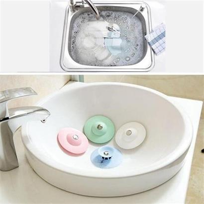 BUFFER® Silikon Malzeme Banyo Mutfak Gider Evye Lavabo İçine Çöp Tıpası Kaydırmaz Süzgeç Çeşitleri M