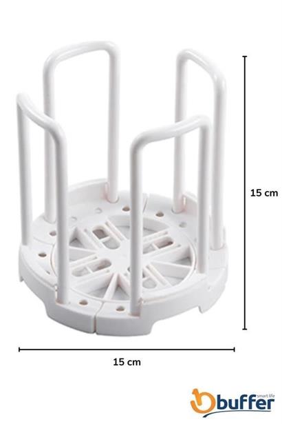 BUFFER® Tabak Bardak Kase Standı Bulaşık Kurutma Tutucu Mutfak Düzenleyici Organizatör