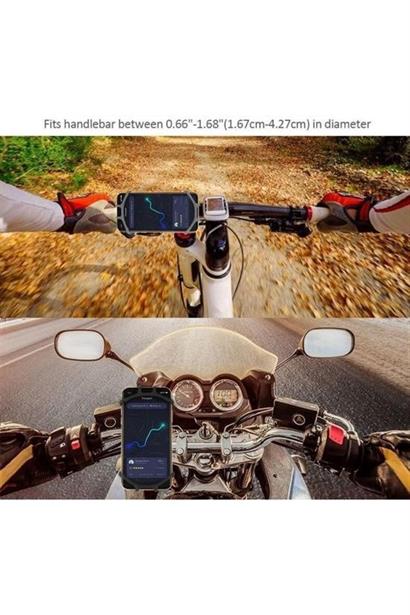 BUFFER® Universal Bisiklet Motosiklet Çocuk Arabası Silikon 360 Derece Telefon Tutucu Tüm Modellerle