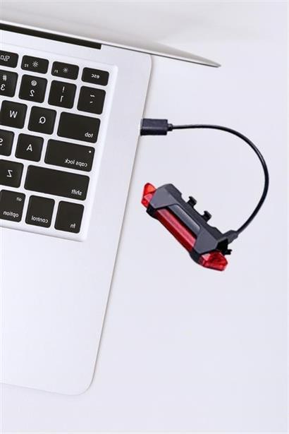 BUFFER® Usb Şarj Edilebilir Parlak Bisiklet Led Lamba Su Geçirmez Güvenlik Uyarı Arka Lamba Işığı