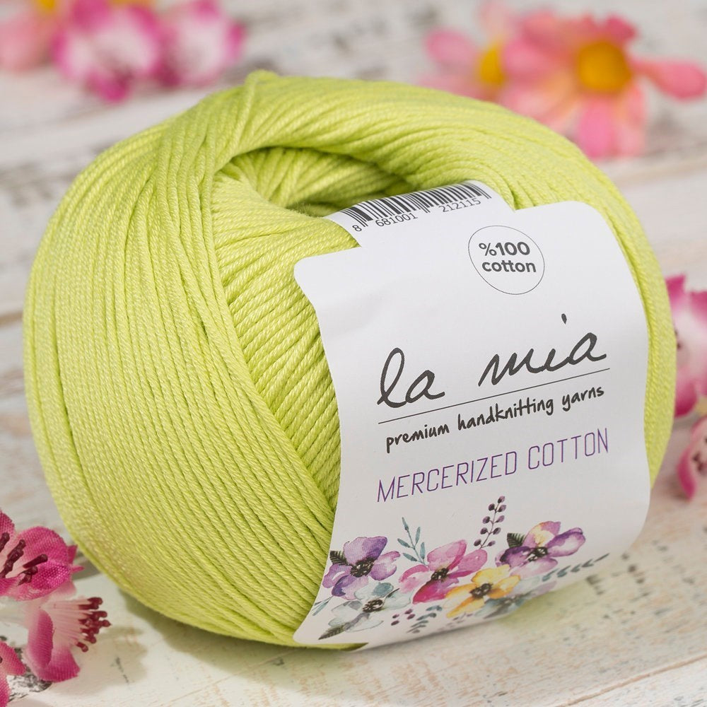 La Mia Mercerized Cotton Yeşil El Örgü İpi - 150 - 33587