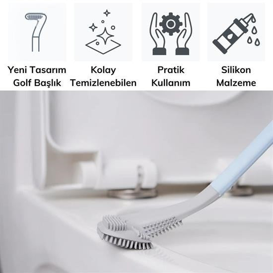 Силиконовая щетка для чистки туалета и кухни Golf Design с крючком в подарок