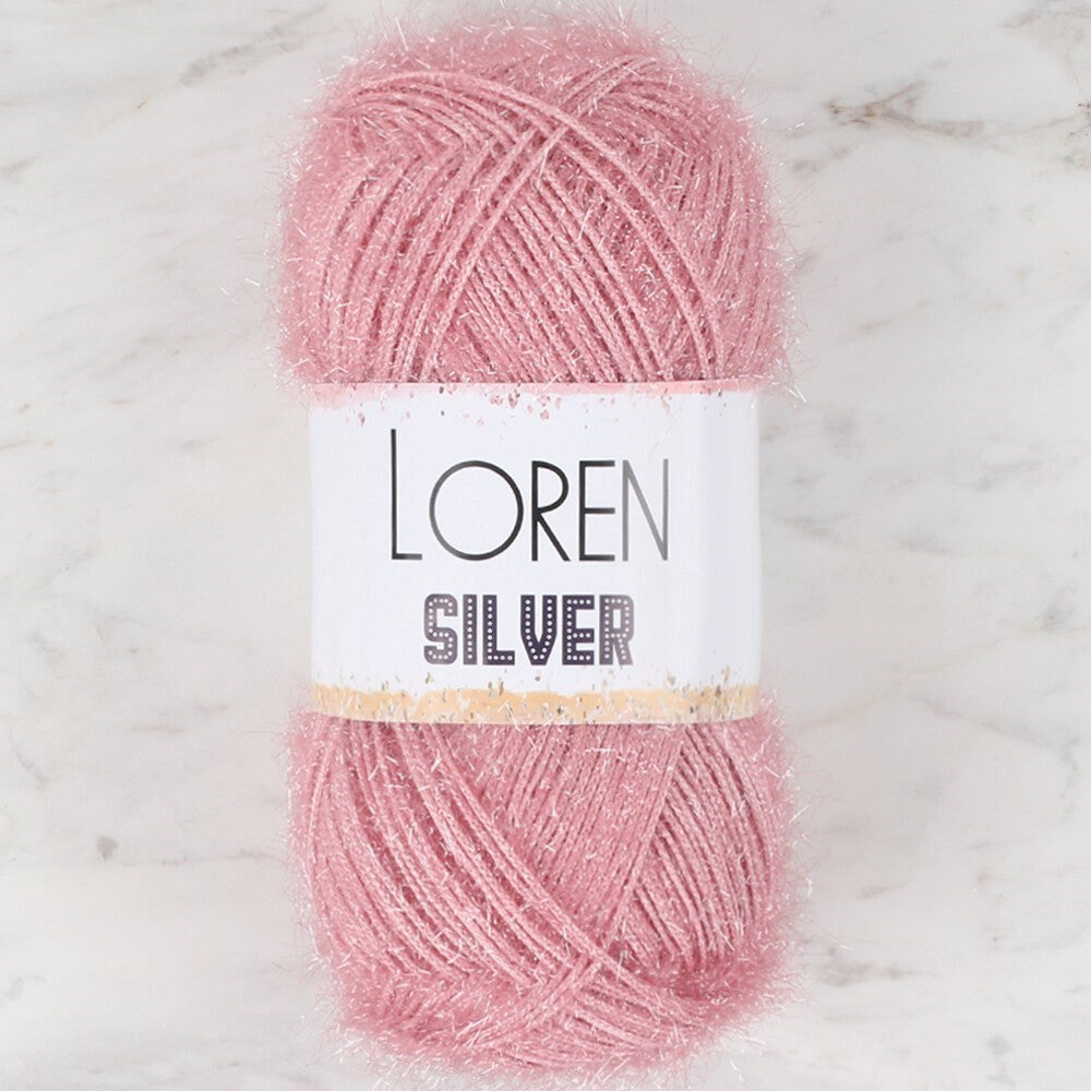 Loren Silver Pembe El Örgü İpi - RS0038 - 34080