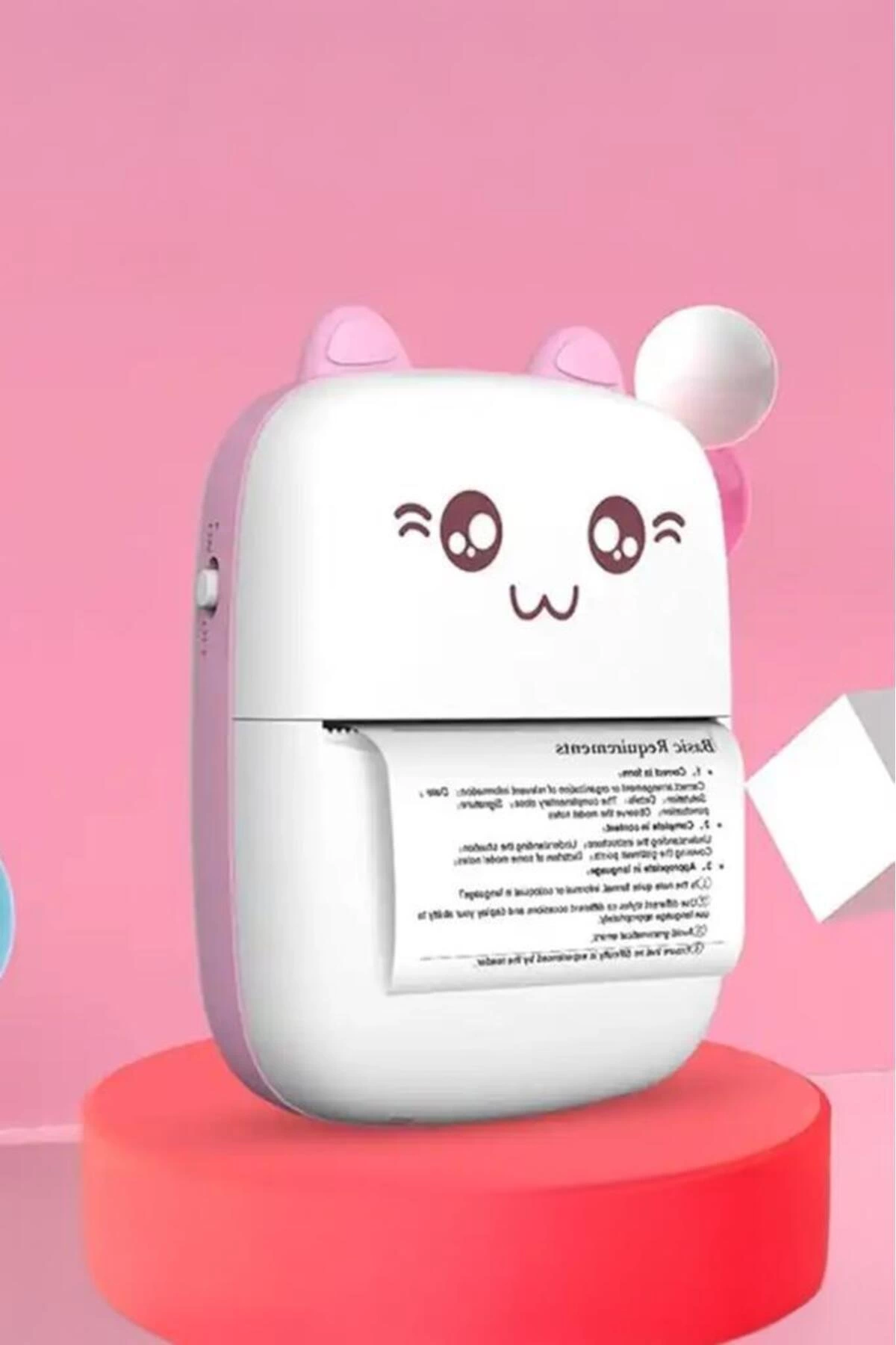 C9 Pembe Mini Yazıcı Taşınabilir Termal Yazıcı Kablosuz Bağlantı Ap Kontrol Cep Yazıcısı