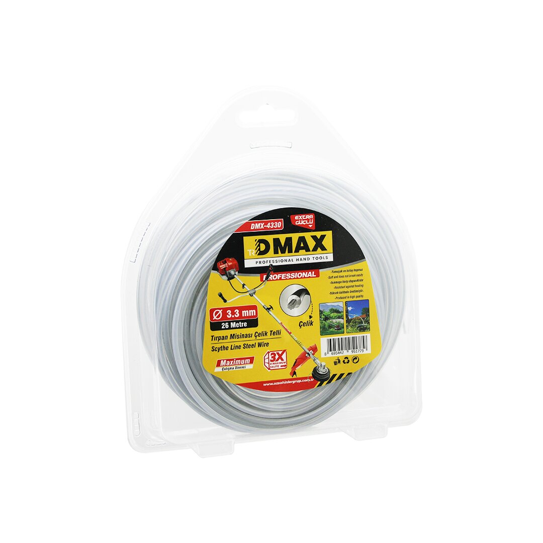 çeli̇k Telli̇ Yuvarlak    3.3mm X 26mt  çi̇m Bi̇çme Tirpan Mi̇si̇nasi