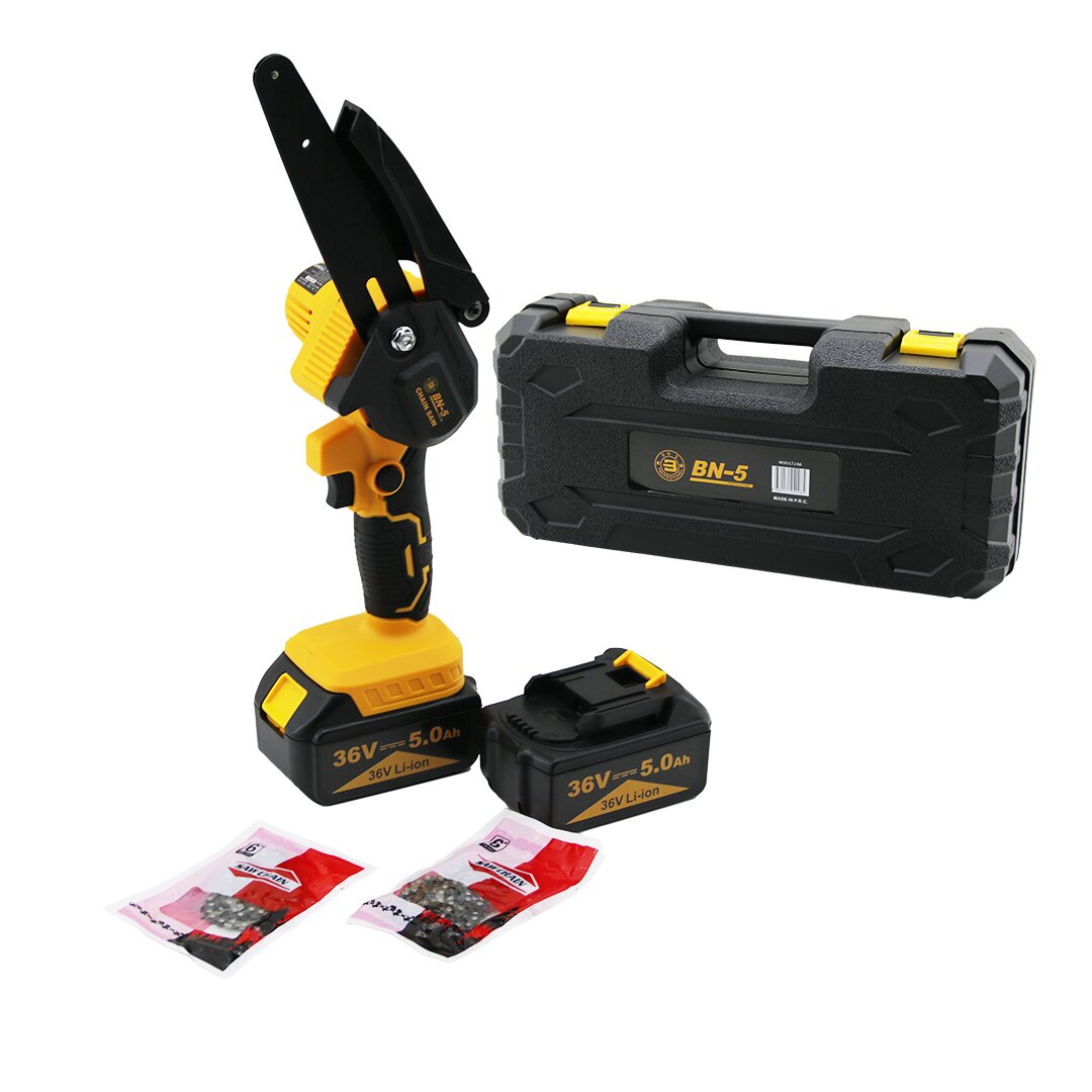 Chain Saw Yellow Ltj-6a Yağsiz - Zi̇nci̇rli̇ 6&amp;quot; Budama - Dal Kesme Maki̇ne şarjli - 2 Batarya 36v 5.0ah