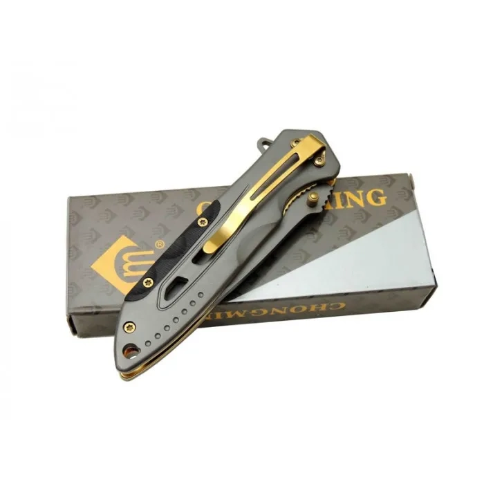 Chongming Cm84 Çakı Titanyum Gold 20 Cm Manuel, Kemerlikli