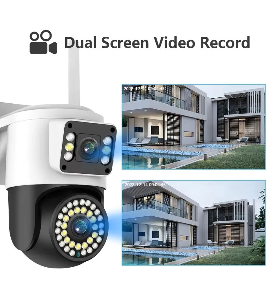 32 Gb Hafıza Kartlı 4mp Yoosee Çift Lens Ip Kamera - Wıfı Otomatik İzleme, Su Geçirmez Kablosuz Güv
