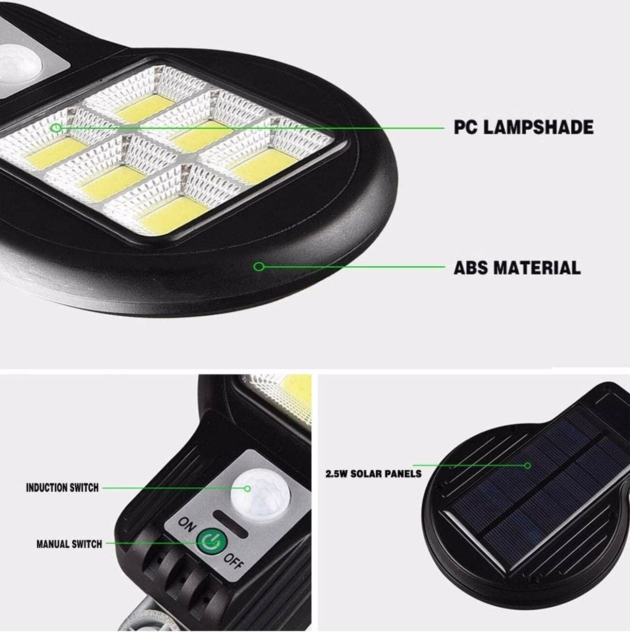 Cl-182-6 48 Cob Ledli̇ Sensörlü Solar Sokak Lambasi