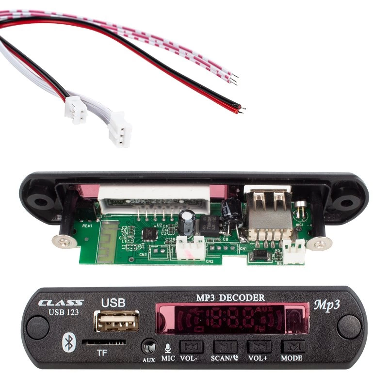 Class Usb-123 12 Volt Sd+af+vr Oto Teyp Mikrofonlu Usb/sd Çevirici Dijital Player Usb Board