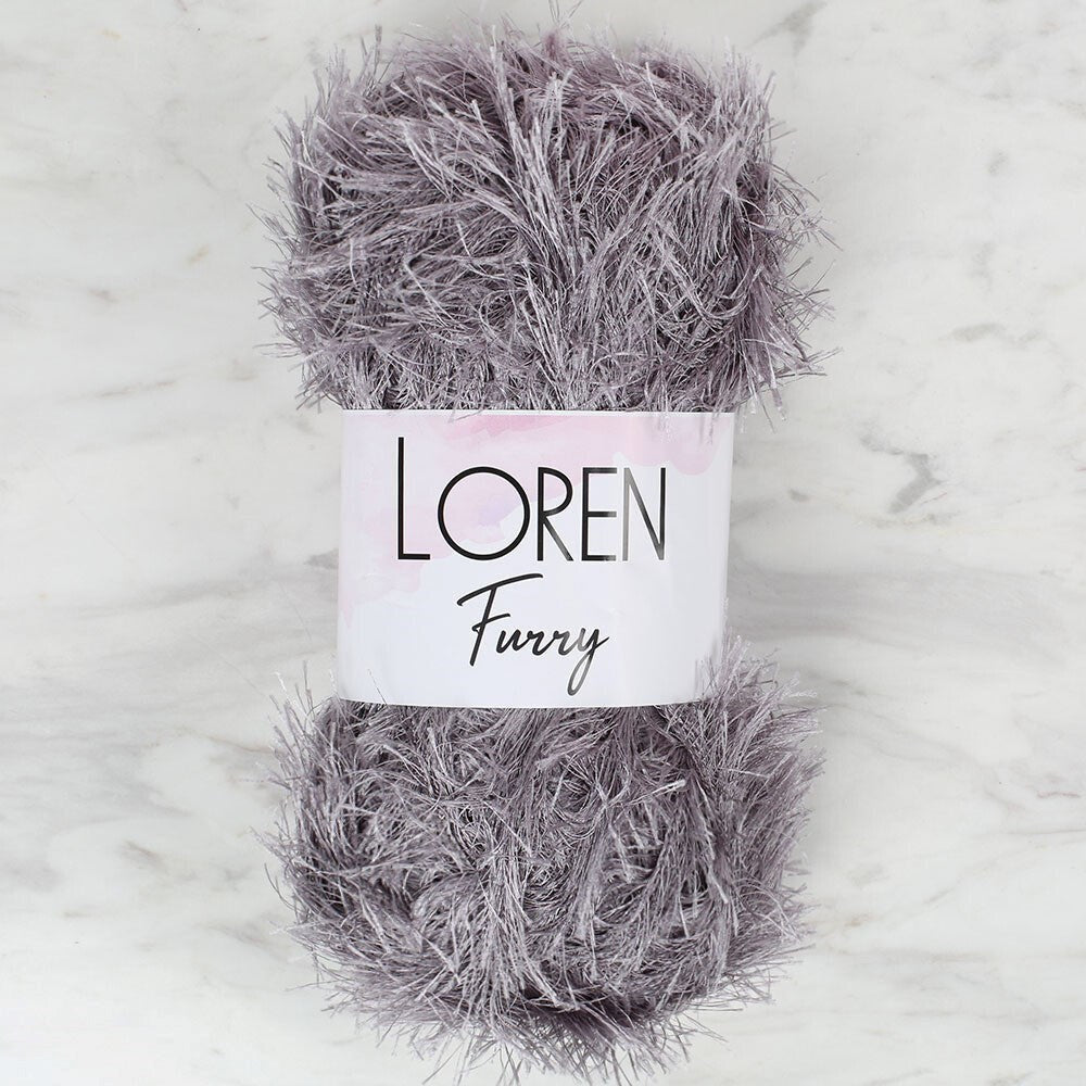 Loren Furry Koyu Gri El Örgü İpi - RF036 - 34056