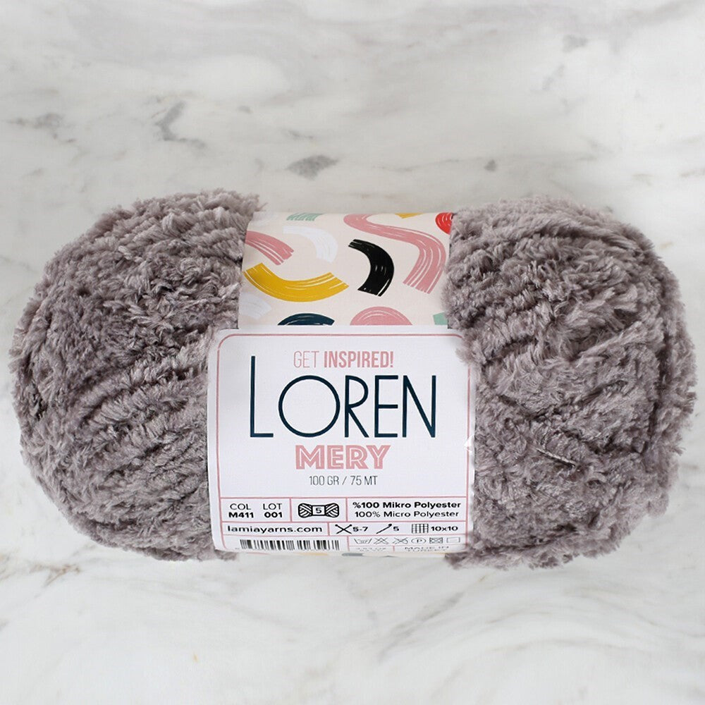 Loren Mery Gri El Örgü İpi - M411 - 34317