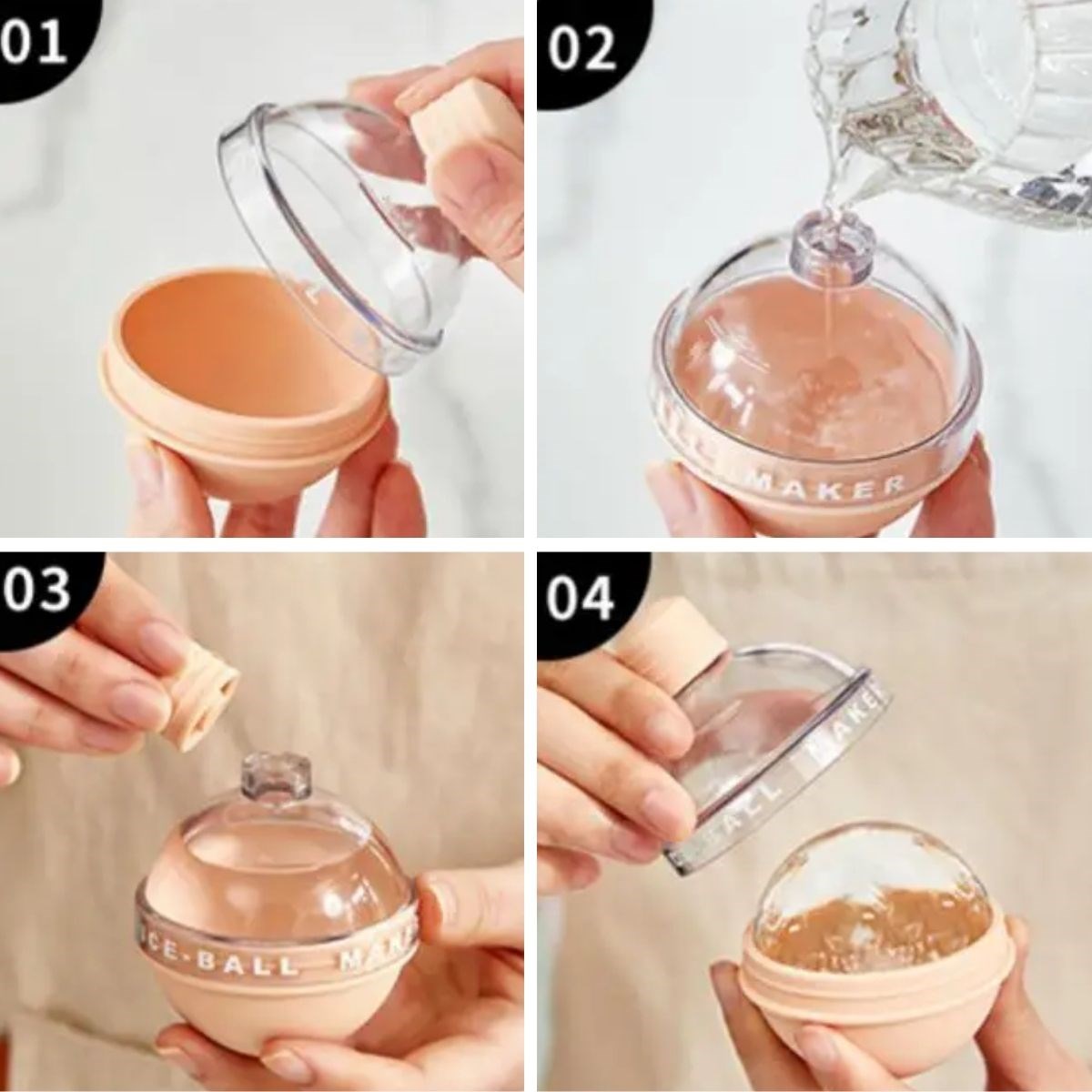 Hunili Altı Silikon Kolay Çıkabilen Büyük Boy Küre Buzluk