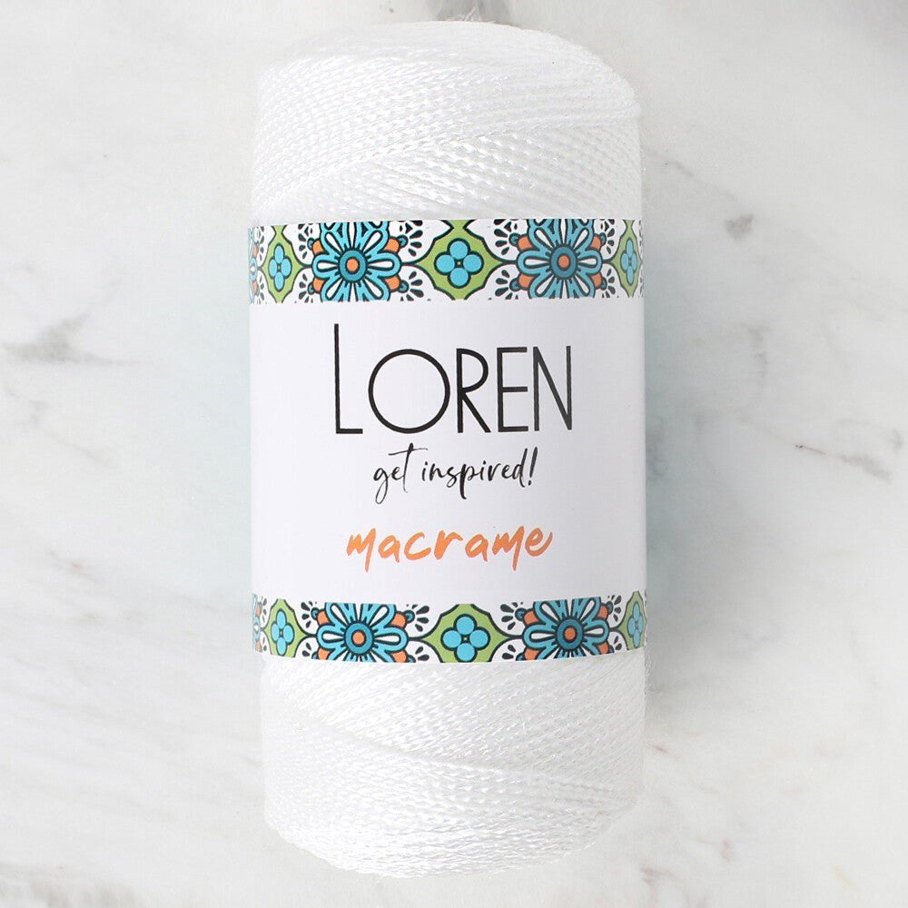 Loren Macrame Beyaz El Örgü İpi - RM 002 - 34324