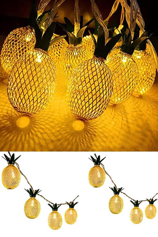 Dekoratif Pilli Pineapple Ananas Pilli Şerit Led Işık (1 Metre) (4620)