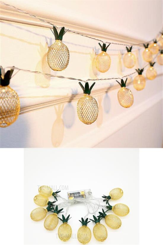 Dekoratif Pilli Pineapple Ananas Pilli Şerit Led Işık (1 Metre) (4620)