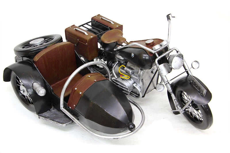 Dekoratif Metal Motosiklet Sepetli