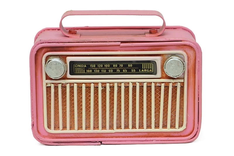 Vintage Tasarım Dekoratif Metal Radyo