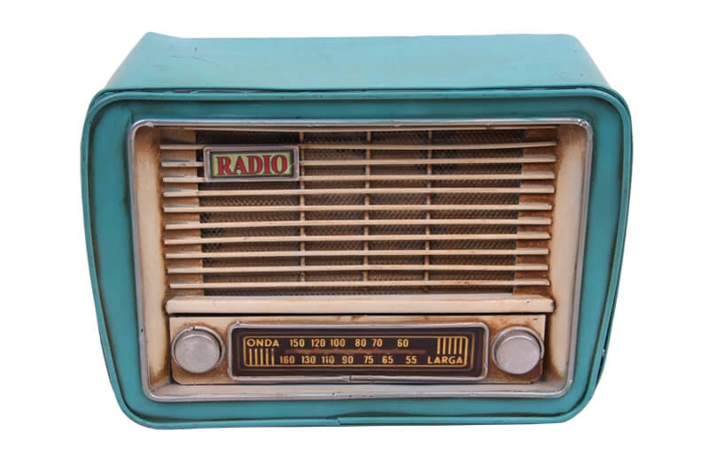 Vintage Tasarım Dekoratif Metal Radyo Kumbaralı