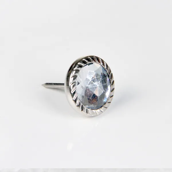 Dekoratif Parlak Taşlı Kabara Raptiye 17 Mm - 500