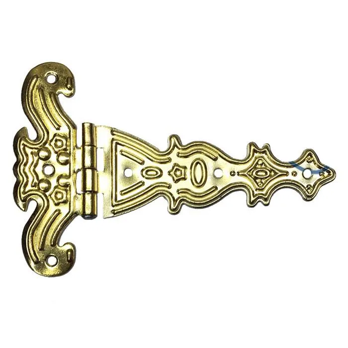 Dekoratif, Sac Tek Kuyruklu Menteşe - 69x102 Mm, Büyük, Sarı, 100 Adet