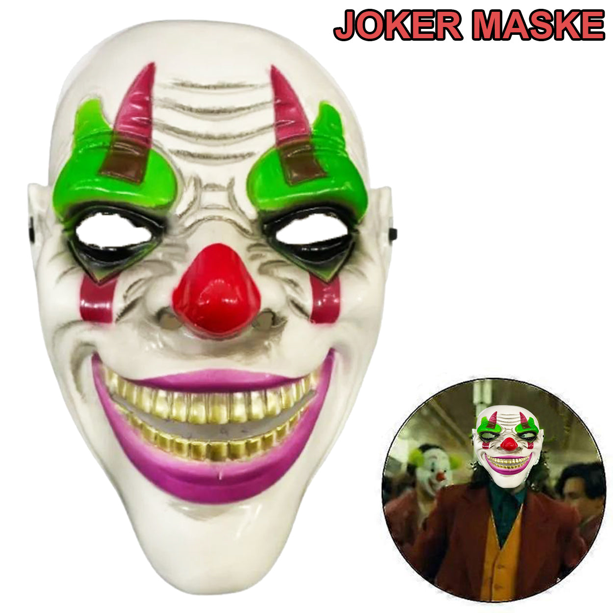 Delırten Gülüş Psıkopat Palyaço Temalı Joker Maskesı