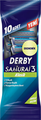 Набор из 3 классических ножей Derby Samurai, 10 шт. в упаковке