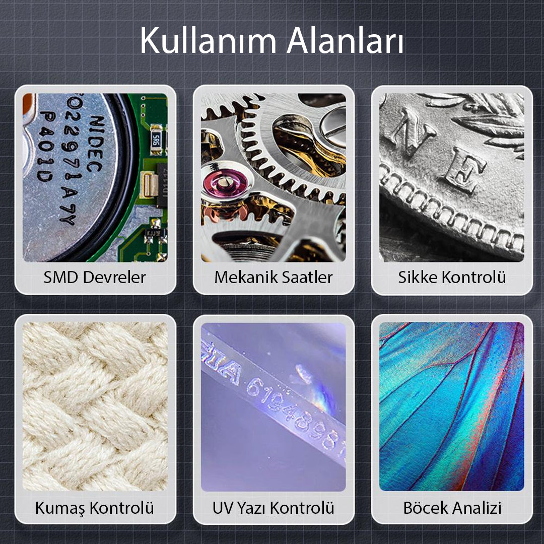 Di̇ji̇tal Macro Kamerali Profesyonel Tami̇rci̇ Mi̇kroskop 500x Büyütme