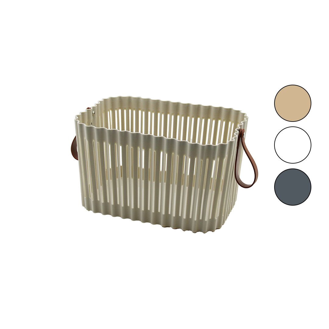 Di̇kdörtgen 10lt Flexion çok Amaçli Sepet Renkli̇ Plasti̇k Si̇li̇kon Kulp 21.5x31cm - Deri̇nli̇k:18cm