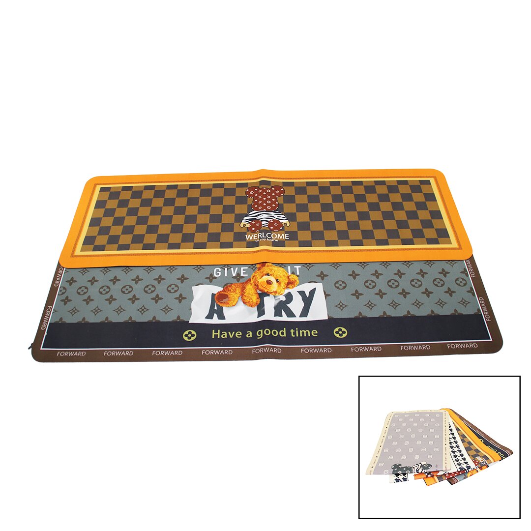 Di̇kdörtgen Renkli̇ Desenli̇ - Resi̇mli̇ Su Emi̇ci̇ - Si̇hi̇rli̇ Banyo Paspasi Elasti̇k 116 X 37.5cm