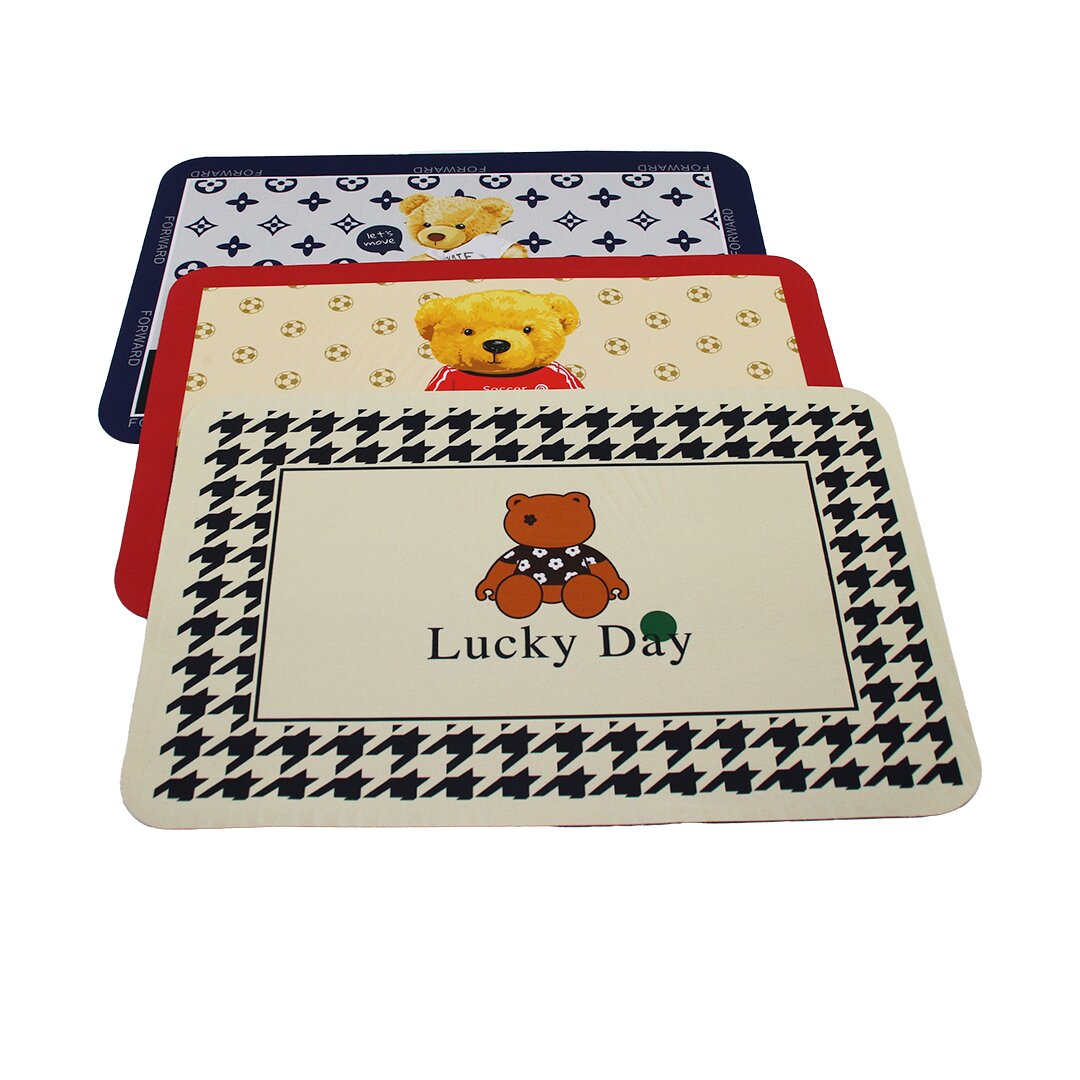 Di̇kdörtgen Su Emi̇ci̇ - Si̇hi̇rli̇ Banyo Paspasi Renkli̇ Desenli̇ - Resi̇mli̇ Elasti̇k  57 X 37.5cm