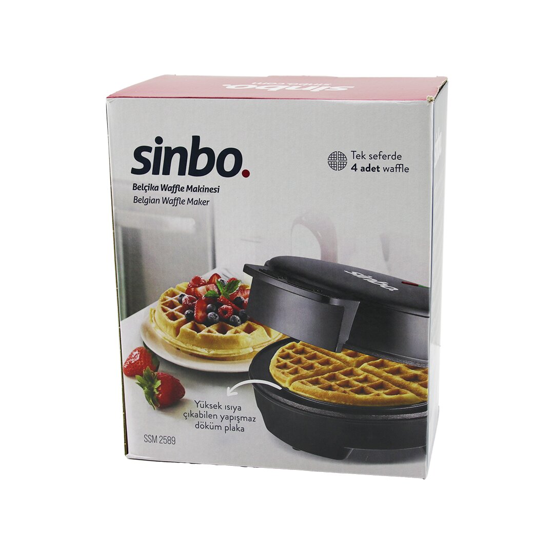 Döküm  Belçi̇ka Waffle Maki̇nesi̇  Elektri̇kli̇   4 Waffle   Yapişmaz Yüzey   1000w  Ssm-2589