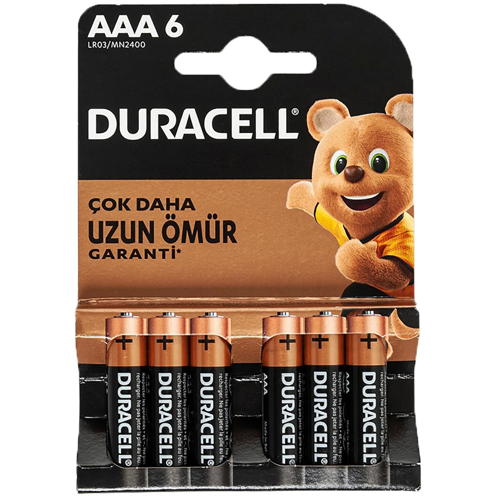 Duracell Aaa İnce Pil 6lı Paket Fiyatı