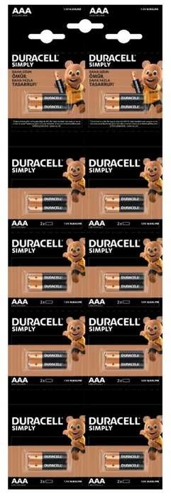 Duracell Aaa Kartela Pil 20li