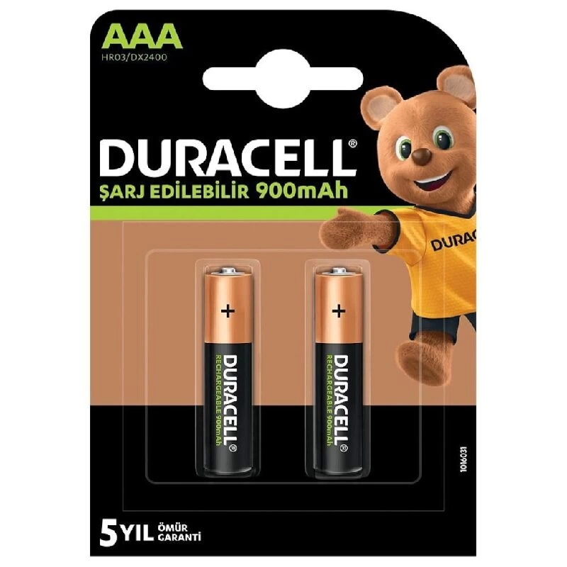 Duracell Şarjlı 900 Mah Aaa İnce Kalem Pil 2li Paket